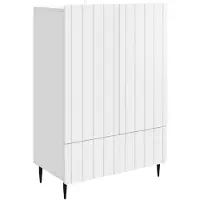vidaXL Dressoir Wit 66 x 34,5 x 97 cm Bewerkt hout