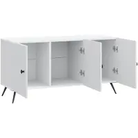 vidaXL TV Kast Wit 99 x 34,5 x 50 cm Bewerkt hout