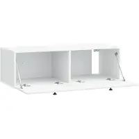 vidaXL Wandmontage TV-kast 98 x 41 x 30 cm Wit Bewerkt hout