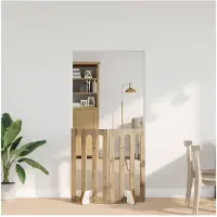 vidaXL Vouwbaar huisdierhek 2 st Artisanaal eiken 100,5 x 38 x 90 cm