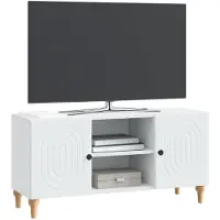 vidaXL TV Kast Wit 102 x 34,5 x 50 cm Bewerkt hout