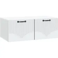vidaXL Wandmontage TV-kast Wit 78,5 x 41 x 30 cm Bewerkt hout