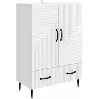vidaXL Dressoir Wit 66 x 34,5 x 95 cm Bewerkt hout