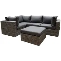 AVH-Collectie Rio hoek loungeset 5-delig antraciet