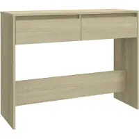 vidaXL Wandtafel 100x35x76,5 cm bewerkt hout sonoma eikenkleurig