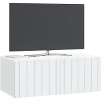 vidaXL Wandmontage TV-kast 78,5 x 41 x 30 cm Wit Bewerkt hout