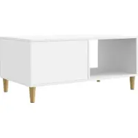 vidaXL Salontafel Wit 90 x 50 x 40 cm Bewerkt hout