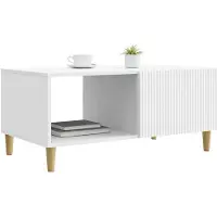 vidaXL Salontafel Wit 90 x 50 x 40 cm Bewerkt hout