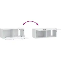 vidaXL Wandmontage TV-kast Wit 78,5 x 31 x 30 cm Bewerkt hout
