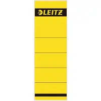Leitz Rugetiket Leitz breed/kort 62x192mm zelfklevend geel | 10 stuks