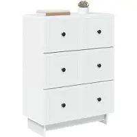 vidaXL Ladekast Wit 66 x 34,5 x 90 cm Bewerkt hout
