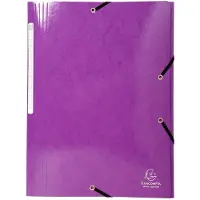 Exacompta 25x IDERAMA Elastomap 3 kleppen Maxi Capacity 425gm2 A4 - Purper - 55826E