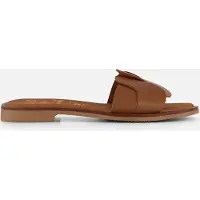 OH MY SANDALS Slippers cognac Leer Maat 36