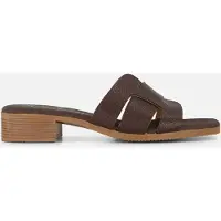 OH MY SANDALS Slippers bruin Leer Maat 38