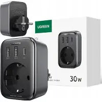 UGREEN Oplader - iPhone - Samsung - 4 in 1 Stekker met USB - 30W - USB C - USB A