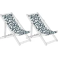 Beliani ANZIO/AVELLINO - Set van 2 hoezen - Abstract/Zwart - Polyester