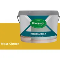 Koopmans Interieurtex Matte Muurverf Binnen – Extra Dekkende Sneldrogende Verf voor Muren en Plafonds – Frisse Citroen – 10 l
