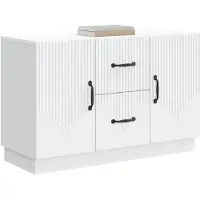 vidaXL Dressoir Wit 89 x 34,5 x 57 cm Bewerkt hout