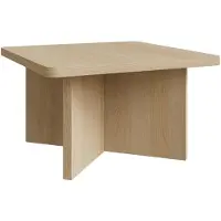 Selsey Qubeo – Salontafel 60 cm, vierkant met kruisframe, eikenlook