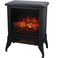 TIM. TIM Sfeerhaard elektrisch - Sfeerhaarden -Sfeerhaard met Schouw- Vrijstaand -Zwart - 46 cm x 23 cm x 38 cm