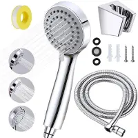 TIM. TIM Douchekop met Slang en Wandhouder - Douchekop - Douchekop Grohe - Zilver - 85cm x 10cm x 85cm