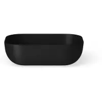 Looox sink collection opzet waskom rechthoekig 45x32,5cm matt black WWK4532MZ