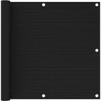 vidaXL Balkonscherm 90x500 cm HDPE zwart