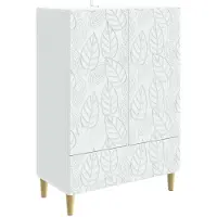 vidaXL - Dressoir - Wit - 66 - x - 34,5 - x - 95 - cm - Bewerkt - hout
