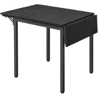 Vasagle Industriële keukentafel voor 4 personen, Ebbenhoutzwart-Inktzwart