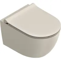 Catalano Sfera Wandcloset 50cm Up-Fix - Mat Sabbia (binnenzijde Glans) - Keramiek - Toiletten, Hangtoiletten - 8056214878586