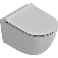 Catalano Sfera Wandcloset 50cm Up-Fix - Mat Cement (binnenzijde Glans) - Keramiek - Toiletten, Hangtoiletten - 8056214878562