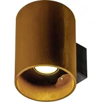 SLV Rusty LED buitenwandlamp Up/Down cilinder Rusty, dimbaar, bruin / roest, metaal, Modern