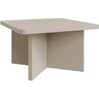 Selsey Qubeo – Salontafel 60 cm, vierkant met kruisframe, kasjmiergrijs