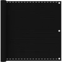 vidaXL Balkonscherm 90x600 cm HDPE zwart