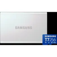 Samsung T7 Resurrected Portable SSD 4TB + MicroSDXC T7 256GB 170MB/s