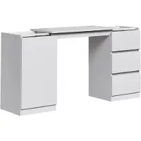 Vicco Ladekast met bureaufunctie Varino, Wit, 80 x 75.5 cm uitschuifbaar
