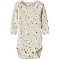 Lil´ Atelier Baby Rompers Nbfgago Ls Slim Body Lil Noos - Ecru - Maat 74