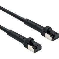 DeLOCK RJ45 Slim Network Cable Cat.8.1 U/FTP angled up to 40 Gbps black 3 m