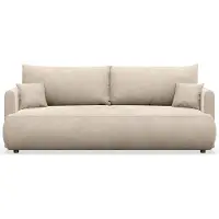 Selsey 3-zitsslaapbank Philipo fluweel met opbergruimte | chenille beige 226x90x97 cm zitbanken | NADUVI