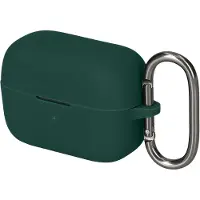 Kwmobile cover voor oordopjes case - geschikt voor Anker Soundcore C50i - Trendy beschermhoes draadloze oordopjes in donkergroen