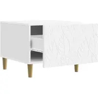 vidaXL Salontafel Wit 50 x 49 x 40 cm Bewerkt hout