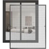 OEM Insectenwering met antracietkleur, 80 x 100 cm, horrengaas, zelf te monteren, muggengaas, universeel toepasbaar
