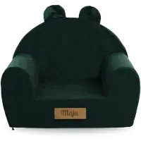 Need Sleep Kinderfauteuil met oren, gepersonaliseerd voor baby’s en peuters 56x33x42 cm, groen