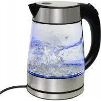 TIM. TIM Waterkoker glas - Waterkoker - Zilver - 21 cm x 16 cm x 25 cm