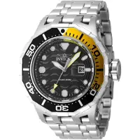 Invicta Pro Diver 47841 Heren Horloge - Quartz Uurwerk - Roestvrij Staal met zwarte Wijzerplaat - 52mm