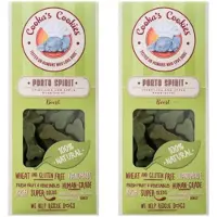 Cooka's Cookies Cooka Cookie's - 100% Natuurlijke Vegan Hondenkoekjes - Superfoods met boerderij verse Appel met Spirulina-2-PACK - Voordeelset