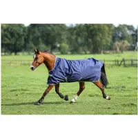 Bucas Deken Freedom Turnout High Neck 150gr Donkerblauw-zilver - 155/208