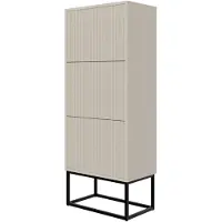 NADUVI Collection Schoenenkast Vesper | mdf beige 50x125x30 cm schoenenkasten | NADUVI