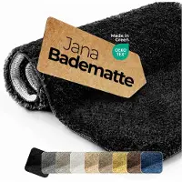 Eterea Cosmesi Naturale etérea Jana antislip badmat Zwart 50x80 cm shaggy hoogpolig