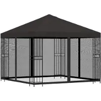vidaXL Tuin gazebo met zijwanden 3 x 3 m Antracietkleurig